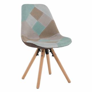 Jedálenská stolička patchwork mentol/hnedá GLORIA