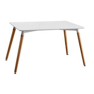 Jedálenský stôl biela/buk 120x70 cm DIDIER 4 NEW