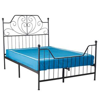 Kondela Kovová posteľ s roštom čierna 160x200 RAJANA, značky Kondela