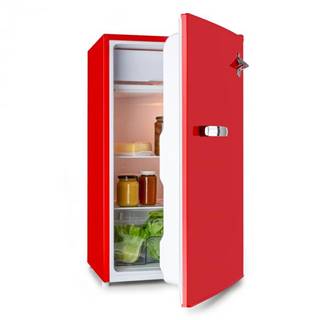 Klarstein Beercracker 91L, chladnička, energetická trieda A+, mraziaci box, otvárač na fľaše, červená