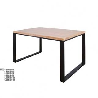 Drewmax  Jedálenský stôl Metal ST373 / dub / doska 4 cm, značky Drewmax