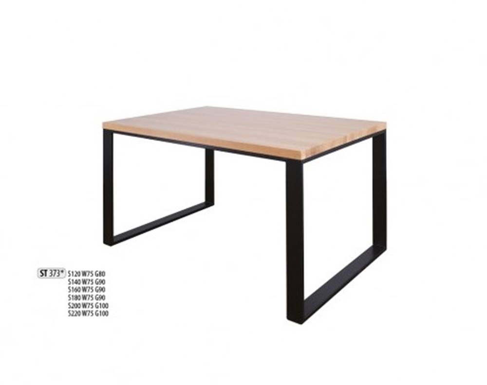 Drewmax  Jedálenský stôl Metal ST373 / dub / doska 4 cm, značky Drewmax