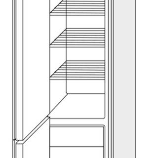 ArtExt Kuchynská skrinka vysoká pre vstavanú chladničku PLATINIUM | D14DL 60 207 Farba korpusu