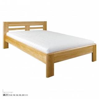 Drewmax  Manželská posteľ - masív LK211 | 140 cm dub, značky Drewmax