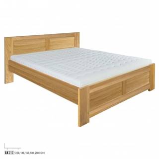 Drewmax Manželská posteľ - masív LK212 | 200 cm dub