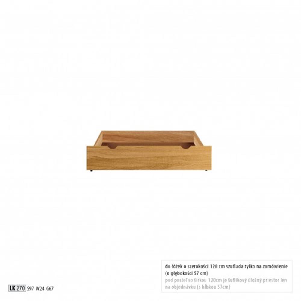 Drewmax  Úložný box pod posteľ - masív LK270 | dub, značky Drewmax