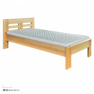 Drewmax Jednolôžková posteľ - masív LK160 | 90 cm buk