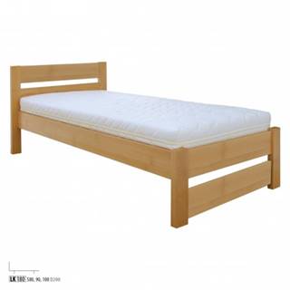 Drewmax Jednolôžková posteľ - masív LK180 | 80 cm buk
