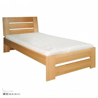 Drewmax Jednolôžková posteľ - masív LK182 | 100 cm buk