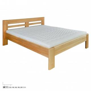 Drewmax Manželská posteľ - masív LK111 | 200 cm buk