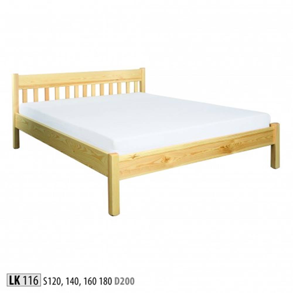 Drewmax  Manželská posteľ - masív LK116 | 180cm borovica, značky Drewmax