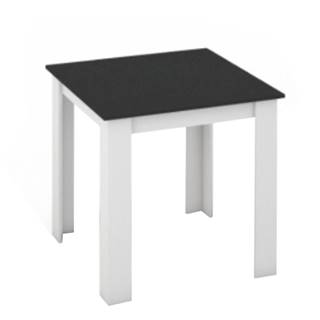 Kondela Jedálenský stôl biela/čierna 80x80 cm KRAZ, značky Kondela