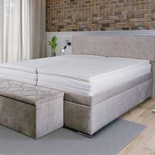 OKAY nábytok Čalúnená posteľ Rory 180x200, šedá, vrátane matracov, roštu a úp, značky OKAY nábytok