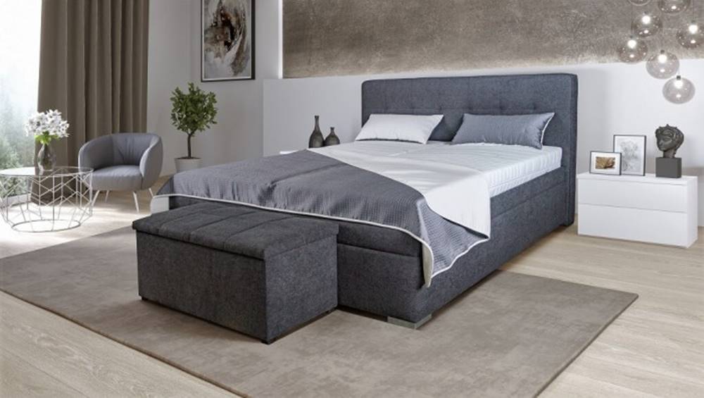 OKAY nábytok Čalúnená posteľ Trent 180x200, vrátane matracov, pol. roštu a úp, značky OKAY nábytok