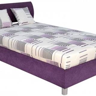 OKAY nábytok Čalúnená posteľ George 120x200, fialová, vrátane matraca a úp, značky OKAY nábytok