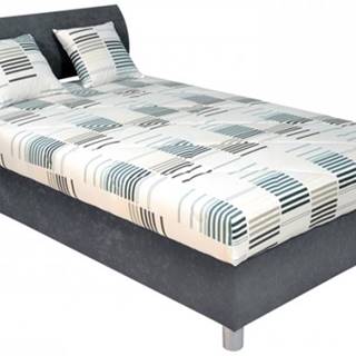 OKAY nábytok Čalúnená posteľ George 120x200, šedá, vrátane matracov a úp, značky OKAY nábytok