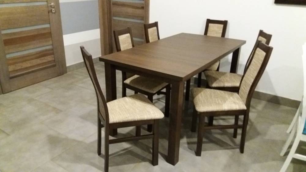OKAY nábytok Jedálenský set Agáta - 6x stolička, 1x rozkladací stôl, značky OKAY nábytok