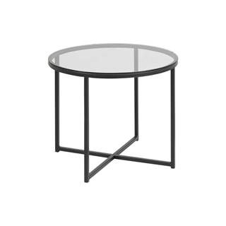 Actona Odkladací stolík so sklenenou doskou  Cross, ⌀ 55 cm, značky Actona