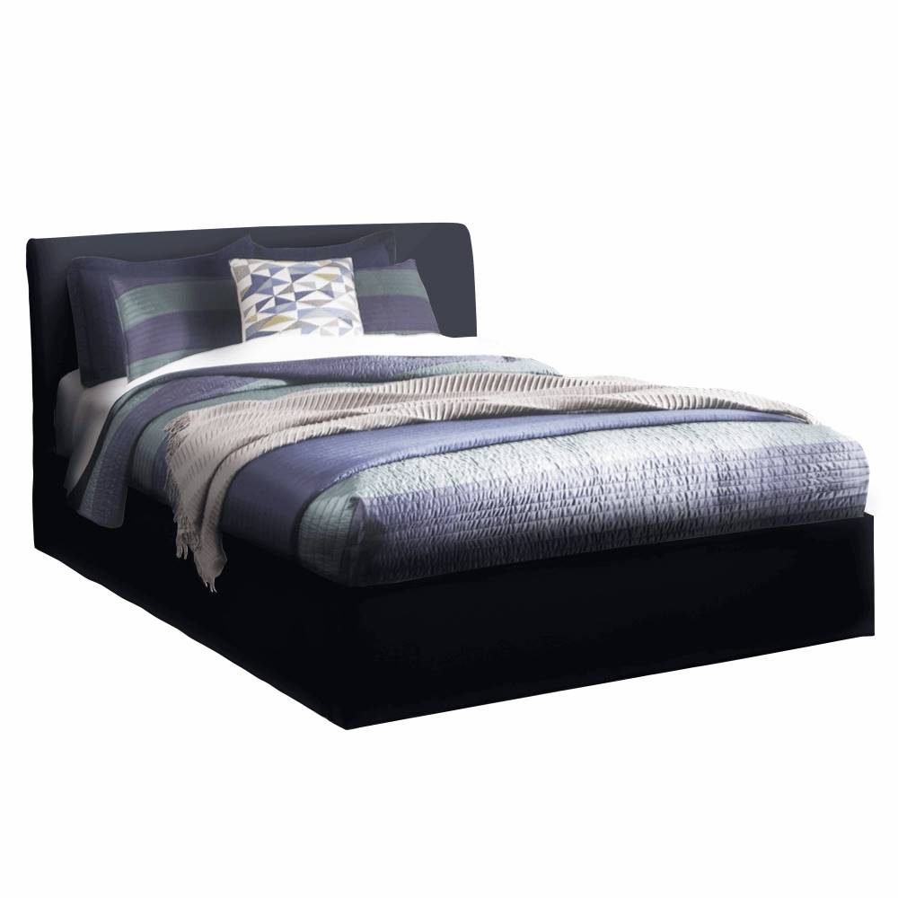 Kondela Manželská posteľ s úložným priestorom čierna 160x200 KERALA, značky Kondela