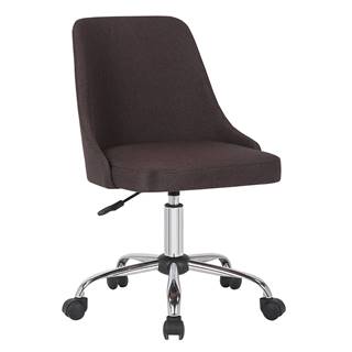 Kancelárska stolička hnedá/chróm EDIZ