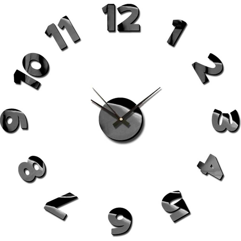 MERKURY MARKET Nástenné hodiny sticker blink 75cm čierna, značky MERKURY MARKET
