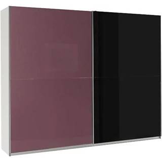 Skriňa Lux 8 fialová lesklá/čierna lesklá 244 cm