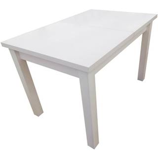 Jedálenský stôl  ST28 120X80+40 biely laminat