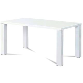 Jedálenský stôl SEBASTIAN biela vysoký lesk