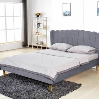 Čalúnená posteľ Florence 160x200, sivá, vrátane roštu
