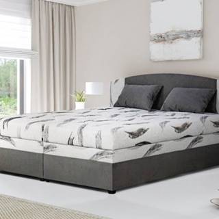 Čalúnená posteľ Kappa 180x200, sivá, vr. matracov, roštu a ÚP