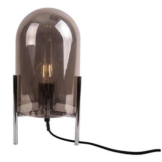 Leitmotiv Sivá sklenená stolová lampa  Glass Bell, značky Leitmotiv