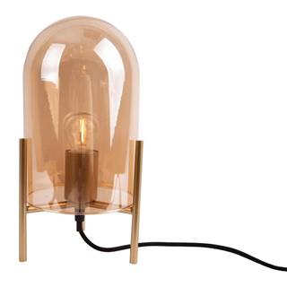 Leitmotiv Sklenená stolová lampa v zlatej farbe  Glass Bell, značky Leitmotiv