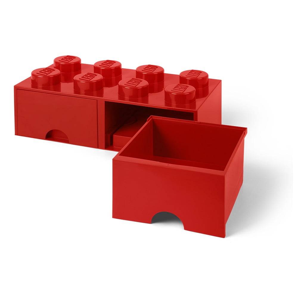 LEGO® Červený úložný box s dvoma zásuvkami , značky LEGO®