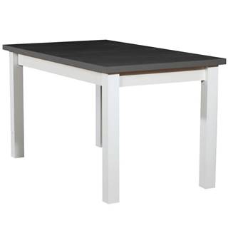 Stôl ST28 140X80+40 grafit/biely