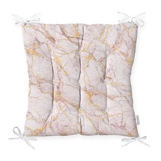 Minimalist Cushion Covers Sedák s prímesou bavlny  Pinky Marble, 40 x 40 cm, značky Minimalist Cushion Covers