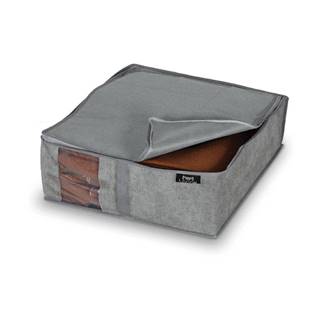 Sivý úložný box Domopak Stone, 45 x 40 cm