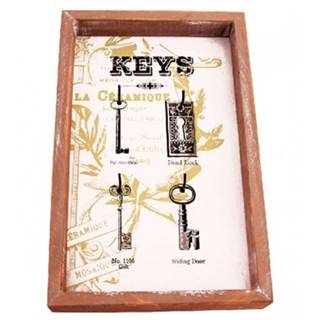 ASKO - NÁBYTOK Nástenný panel na kľúče so 4 háčikmi, značky ASKO - NÁBYTOK