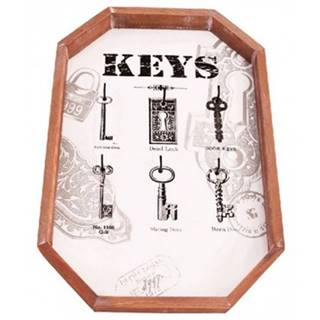 ASKO - NÁBYTOK Nástenný panel na kľúče so 6 háčikmi, značky ASKO - NÁBYTOK