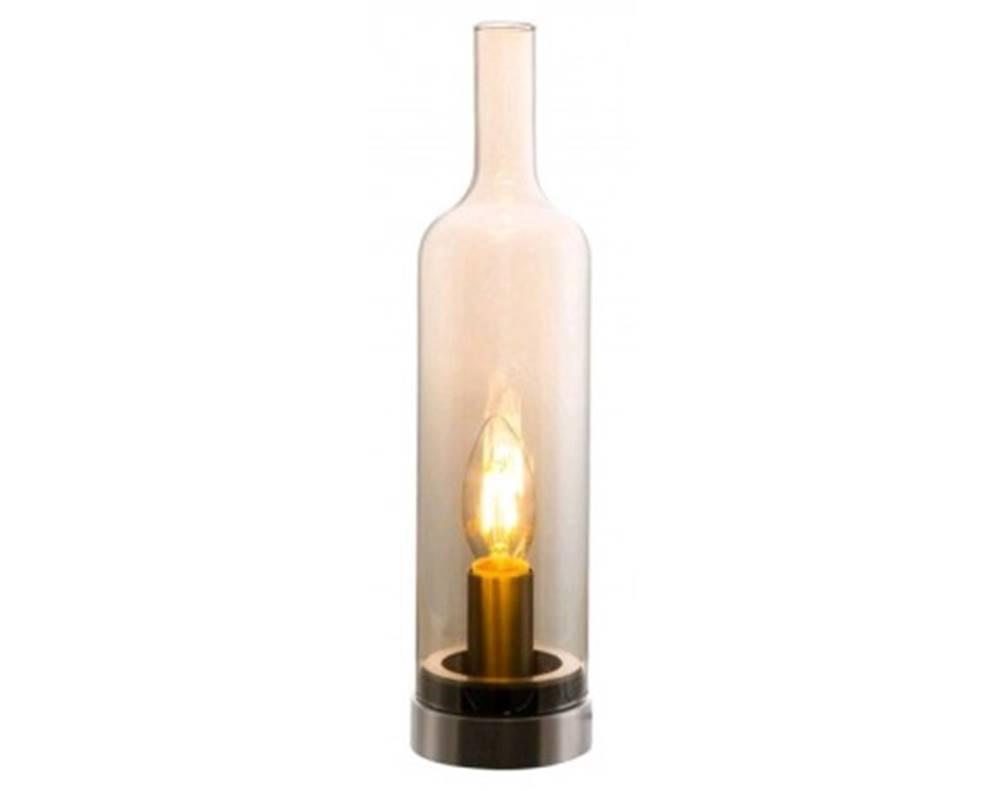 ASKO - NÁBYTOK Stolná lampa Bottle 50090123, jantarové sklo, značky ASKO - NÁBYTOK