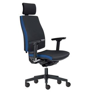 Kancelárska stolička JOHN čierna/modrá