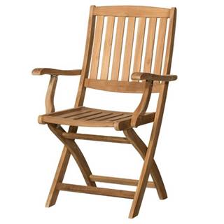 Sconto Skladacia stolička s podrúčkami CAMBRIDGE 2 teakové drevo, značky Sconto