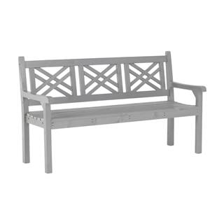 Drevená záhradná lavička sivá 150 cm FABLA