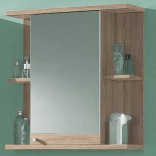 ASKO - NÁBYTOK Kúpeľňová skrinka so zrkadlom Poseidon, dub Sonoma, značky ASKO - NÁBYTOK