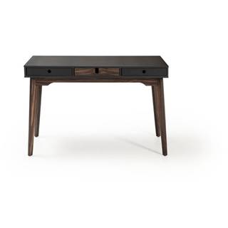 Marckeric Sivý písací stôl s nohami z borovicového dreva  Kiara, značky Marckeric