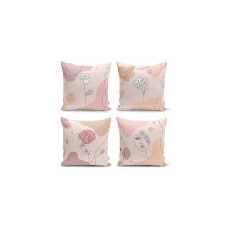 Minimalist Cushion Covers Súprava 4 dekoratívnych obliečok na vankúše  Draw Art Women, 45 x 45 cm, značky Minimalist Cushion Covers