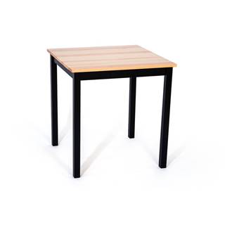 loomi.design Jedálenský stôl z borovicového dreva s čiernou konštrukciou Bonami Essentials Sydney, 70 x 70 cm, značky loomi.design