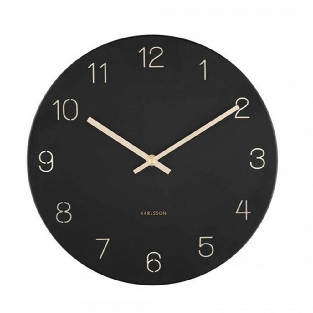 Karlsson  5788BK dizajnové nástenné hodiny, pr. 30 cm, značky Karlsson