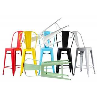 ArtD  Barová stolička Paris Back inšpirovaná Tolix metalická, značky ArtD