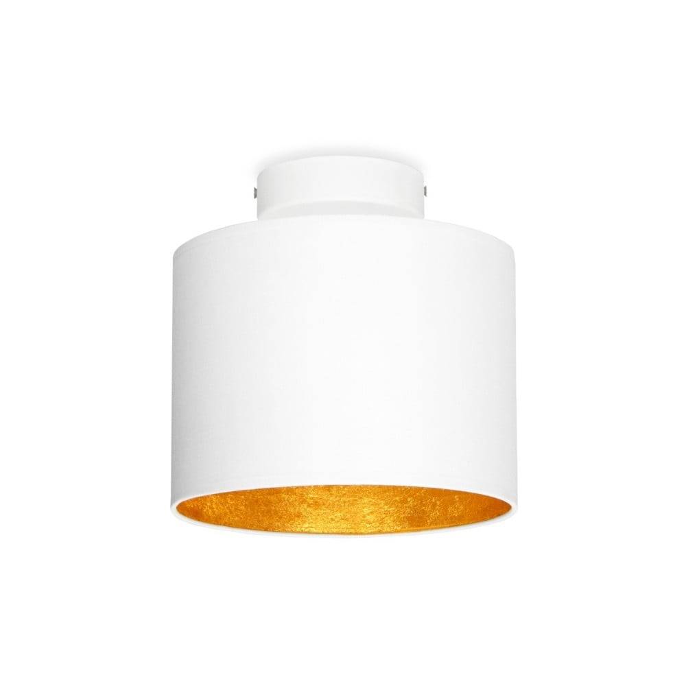 Sotto Luce Biele stropné svietidlo s detailom v zlatej farbe  MIKA XS CP, značky Sotto Luce