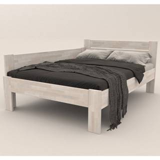 Rohová posteľ JOHANA II ľavá, buk/biela, 120x200 cm